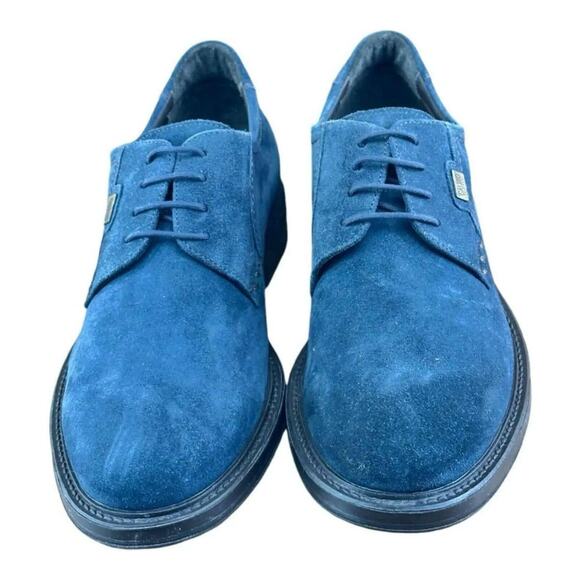 Galizio Torresi Men\'s Blue  Suede Oxford
